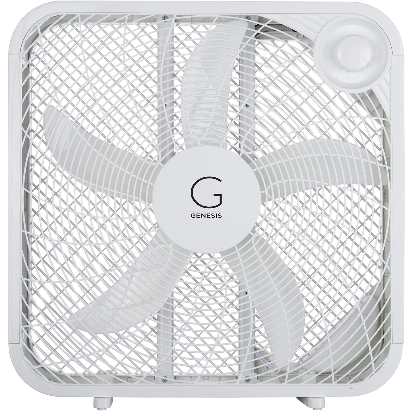 Genesis 20" Box Fan, 3 Settings, Max Cooling Technology, Carry Handle, White (G20BOX-WHT)