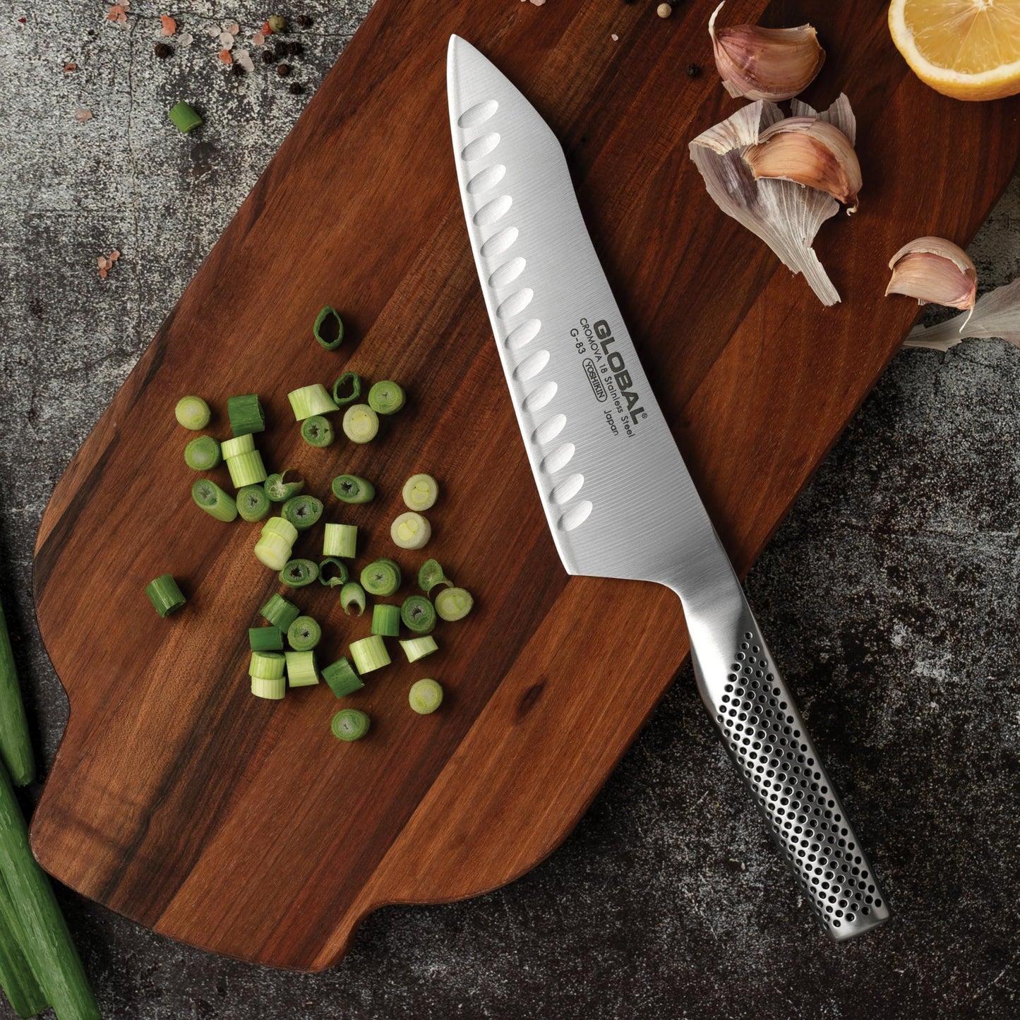 Global 7 inch Vegetable Knife - Hollow Edge