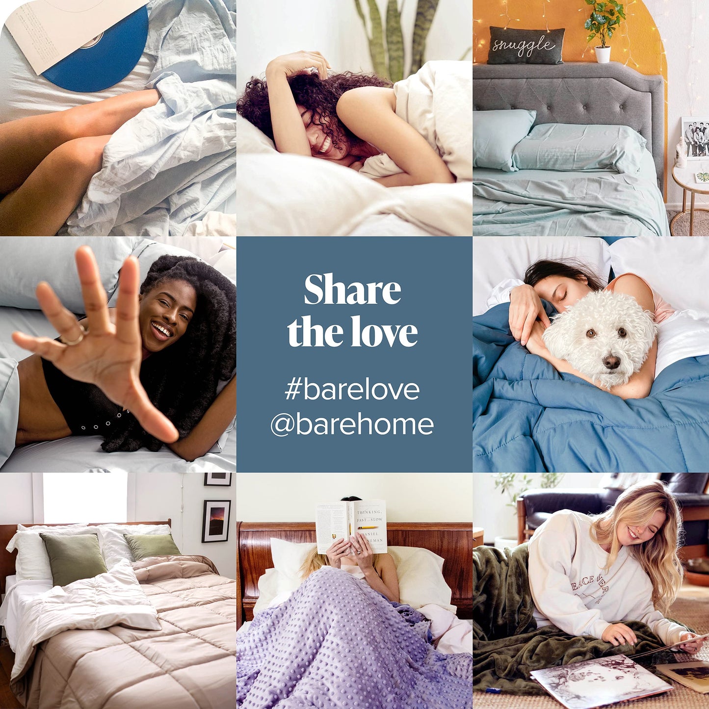 Bare Home Bed-in-A-Bag 5 Piece Comforter & Sheet Set - Twin XL - Goose Down Alternative - Ultra-Soft 1800 Premium Bedding Set (Twin XL, Grey/Light Grey)