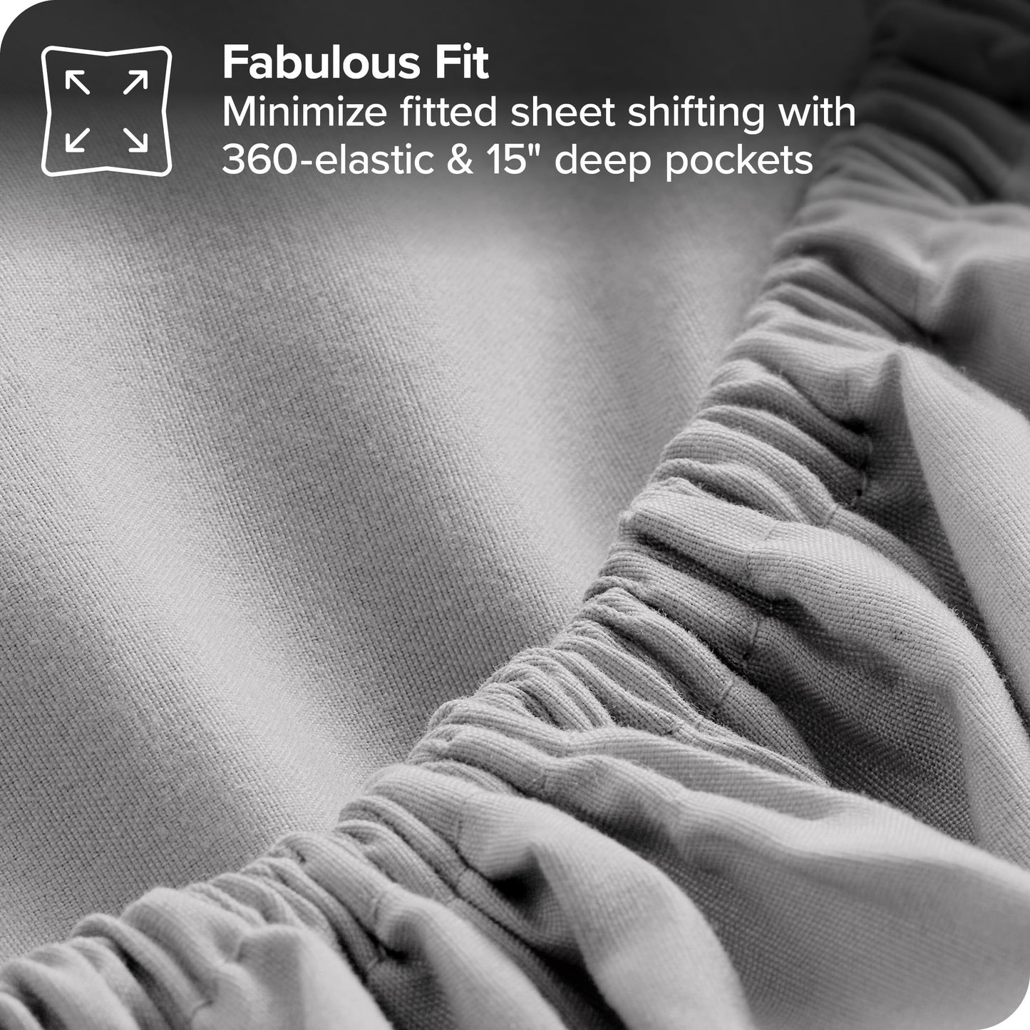 Bare Home Bed-in-A-Bag 7 Piece Comforter & Sheet Set - Queen - Goose Down Alternative - Ultra-Soft 1800 Premium Bedding Set (Queen, Grey/Light Grey)
