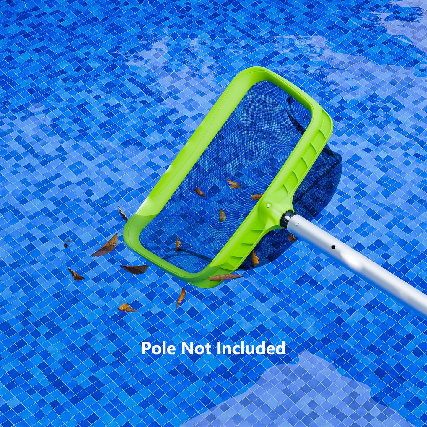 Sepetrel Swimming Pool Leaf Skimmer Net,Reinforced Frame Deep Rake Net