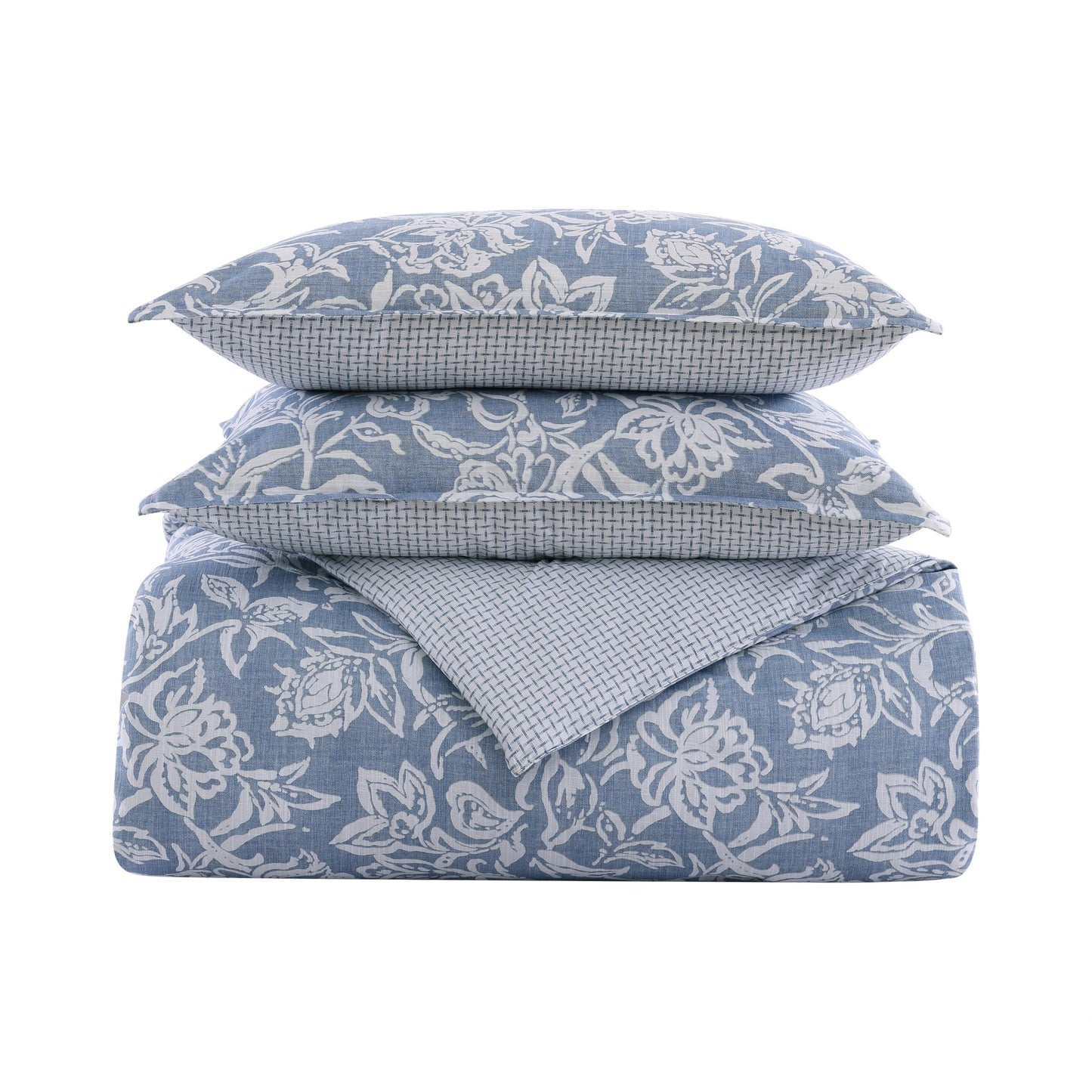 Nautica- King Comforter Set, Cotton Reversible Bedding Set, All Season Designer Home Décor (Tortola Blue, King)