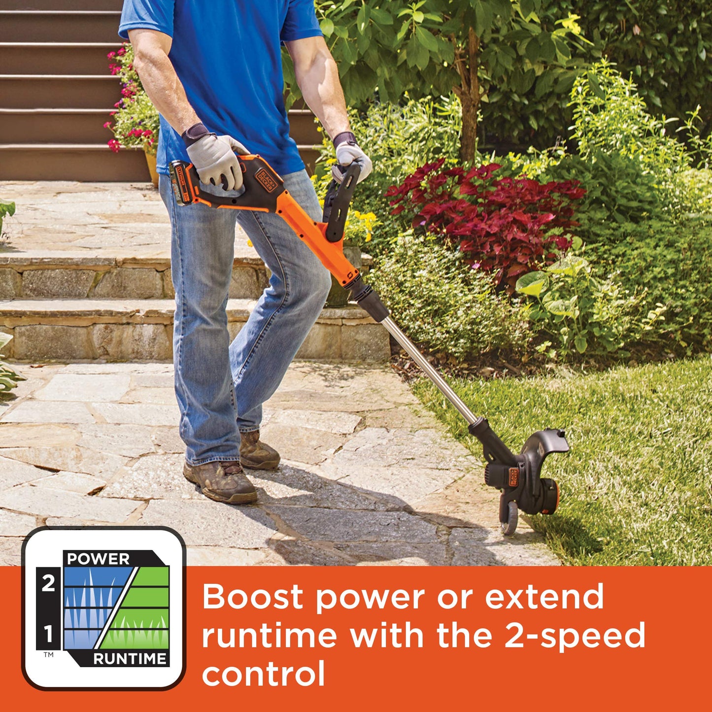 BLACK+DECKER 20V MAX* String Trimmer / Edger, 12-Inch (LSTE525)