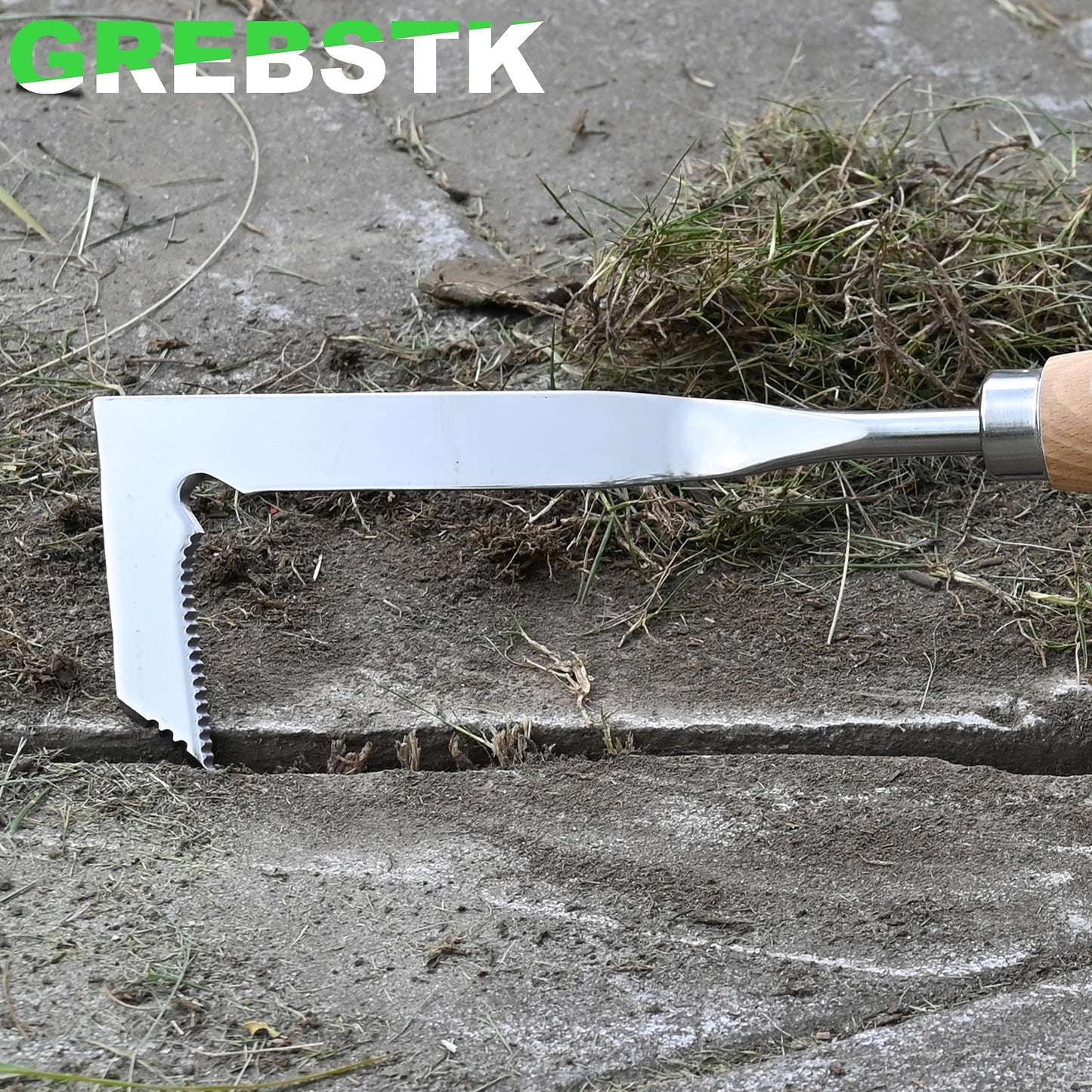 GREBSTK Crack Weeder Crevice Weeding Tool Stainless Steel Manual Weeder Beech Handle Gardening Tool