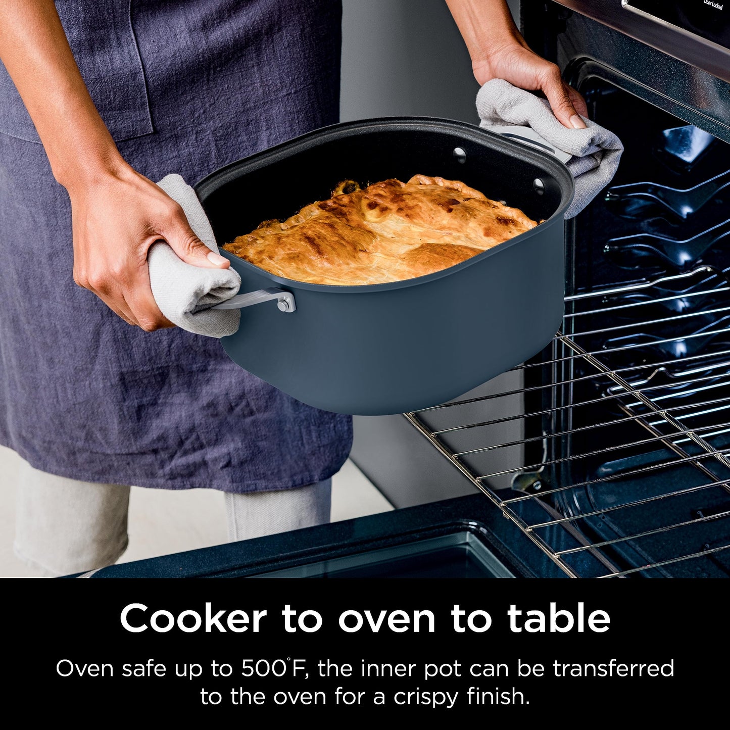 Ninja MC1101 Foodi Everyday Possible Cooker Pro, 8-in-1 Versatility, 6.5 QT, One-Pot Cooking, Replaces 10 Cooking Tools, Faster Cooking, Family-Sized Capacity, Adjustable Temp Control, Midnight Blue