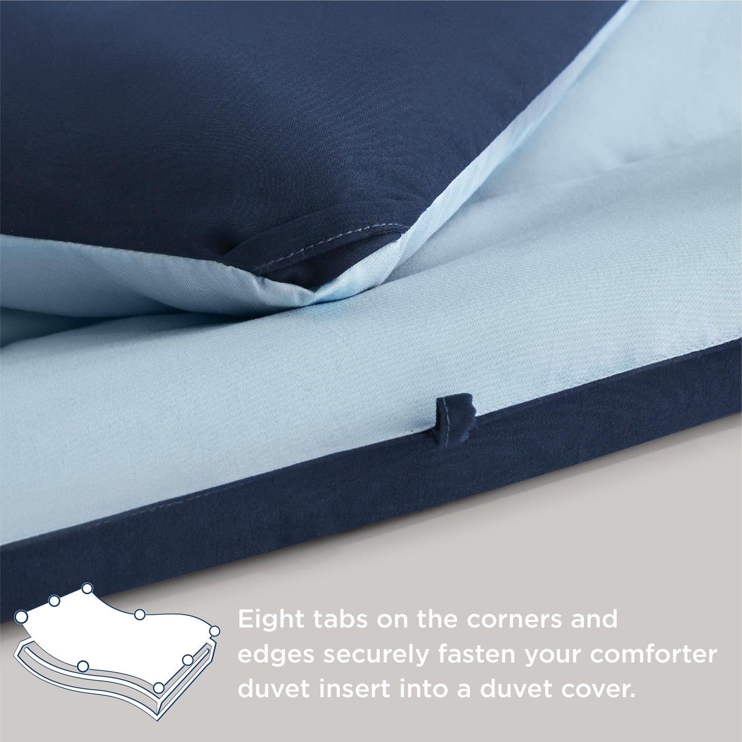 Bedsure Twin XL Comforter Duvet Insert Dorm Bedding - Blue/Light Blue Extra Long Twin Comforter, Quilted All Season Duvet with Corner Tabs