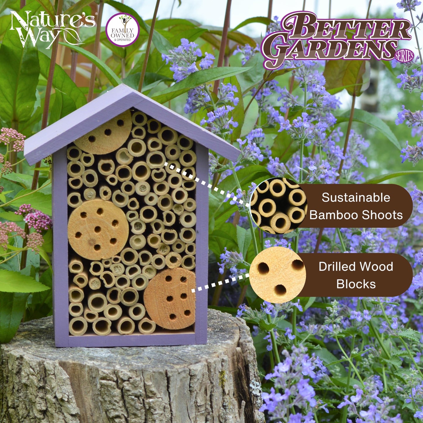 Nature's Way Bird Products PWH1-B Purple Bee House