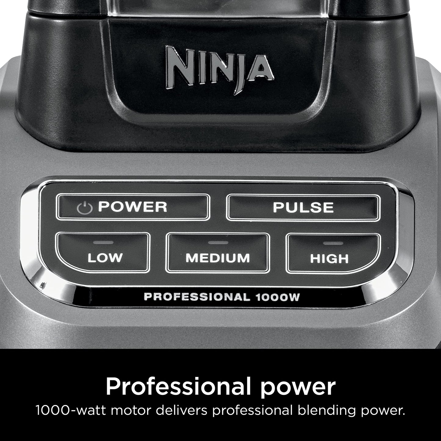 Ninja BL610 Professional 72 Oz Countertop 1000-Watt Base and Total Crushing Technology for-Smoothies, Ice and Frozen Fruit, Black, Blender + Pitcher