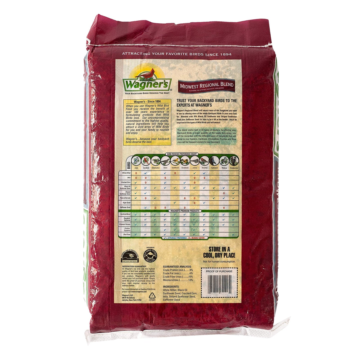 Wagner's 62006 Midwest Regional Blend Wild Bird Food, 20-Pound Bag