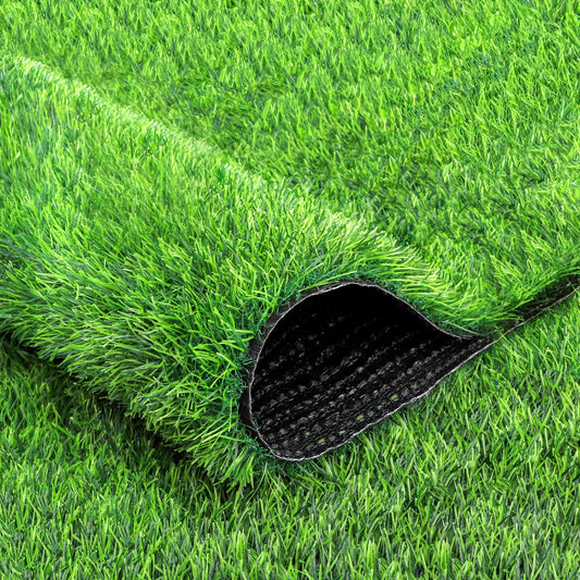 Fasmov Green Artificial Grass Rug Grass Carpet Rug 3.2' x 6.5', Realistic Fake Grass Deluxe Turf Synthetic Turf Thick Lawn Pet Turf -Perfect for Indoor/Outdoor