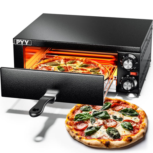 PYY Electric Pizza Oven Indoor Countertop Pizza Oven Commercial Pizza Maker Machine for Home with Timer Stainless Steel Pizza Cooker