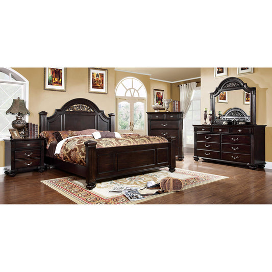 24/7 Shop at Home Syracuse 6-Piece Bedroom Set, Queen, Walnut