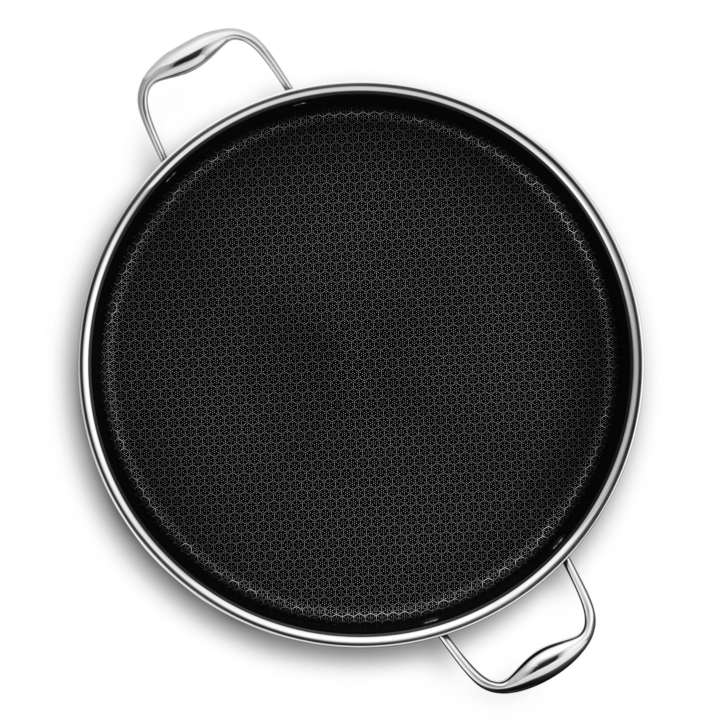 HexClad Hybrid Nonstick Sauté Pan and Lid, Chicken Fryer, 7-Quart, Dishwasher and Oven-Safe, Compatible with All Cooktops