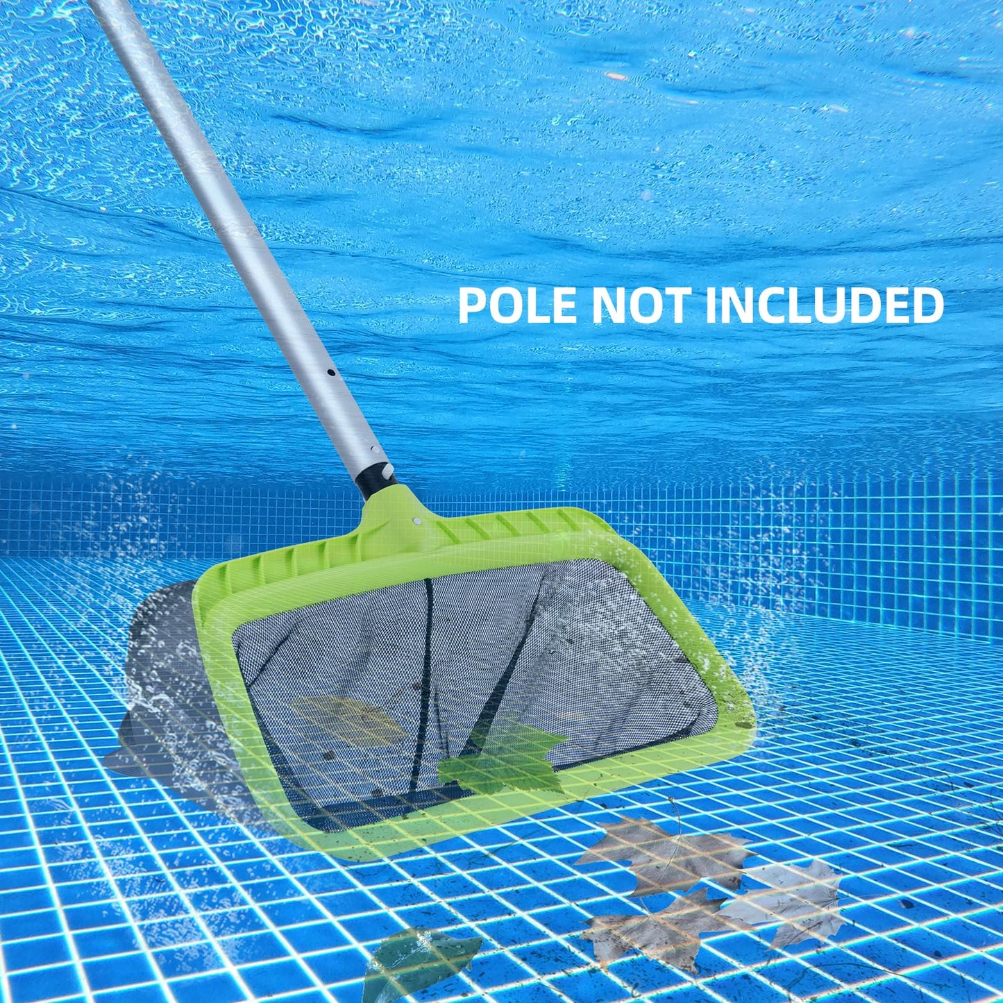 Sepetrel Swimming Pool Leaf Skimmer Net,Reinforced Frame Deep Rake Net