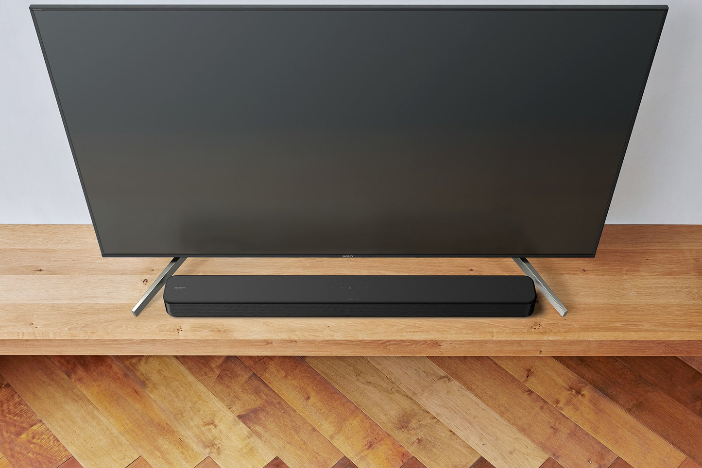 Sony S100F 2.0ch Soundbar with Bass Reflex Speaker, Integrated Tweeter and Bluetooth, (HTS100F), easy setup, compact, home office use with clear sound black