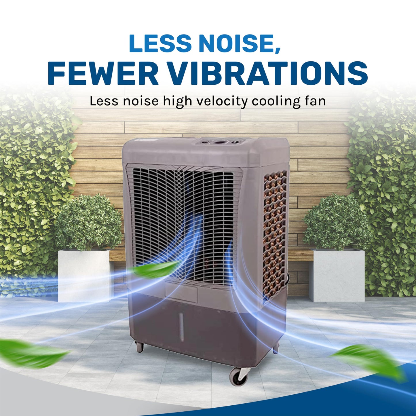 Portable Swamp Coolers - 3100 CFM MC37M Evaporative Air Cooler with 3-Speed Fan - Water Cooler Fan 950 sq. ft. Coverage High Velocity Outdoor Cooling Fan Swamp Cooler by Hessaire - Gray