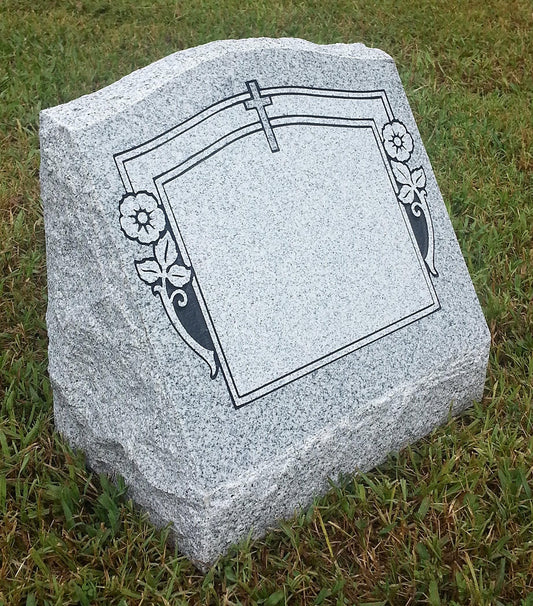 Granite Headstone Memorial Slant (4 Designs Options)