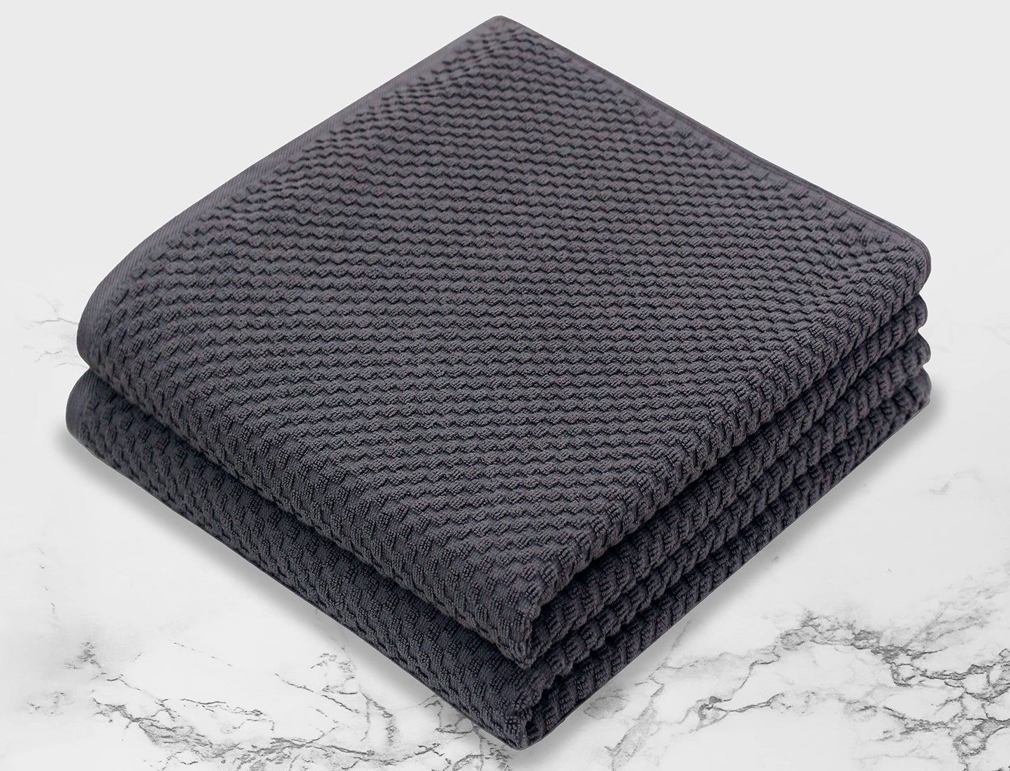 COTTON CRAFT Waffle Bath Sheets - Set of 2 Luxury Euro Spa Waffle Weave Bath Sheet Towels - 100% Ringspun Cotton Bath Sheet - Absorbent Quick Dry Bath Towel Sheet - Oversized 35 inch x 70 inch - Grey