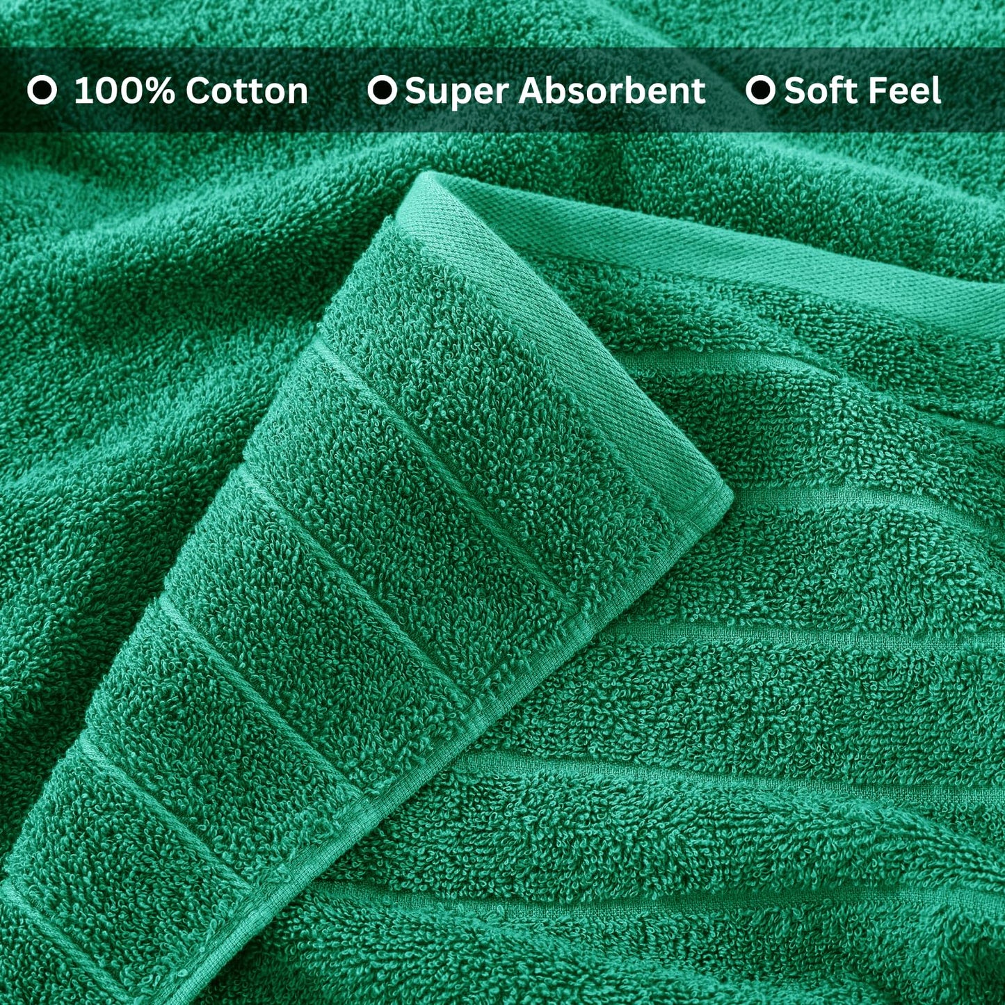 Casa Platino Bath Sheets Large, 2 Pack Bath Sheet(36"x 72"), 100% Ring Spun Cotton Green Bath Sheet, Highly Absorbent Bath Sheets, Quick Dry Bath Sheets, Soft Towel, Bath Sheet Towels Oversized