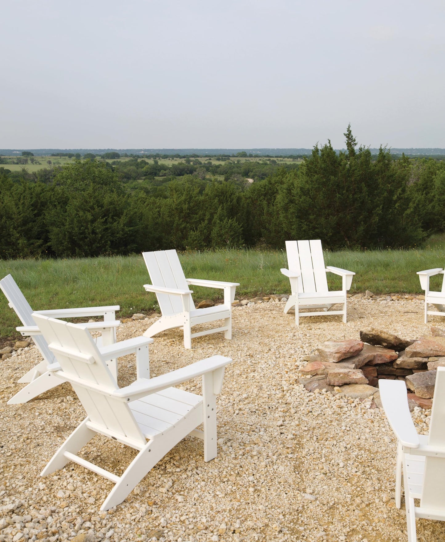 POLYWOOD AD420WH Modern Adirondack Chair, White, Durable High Density Polyethylene Construction, Easy Assembly, Waterproof, Comfortable Contoured Seat