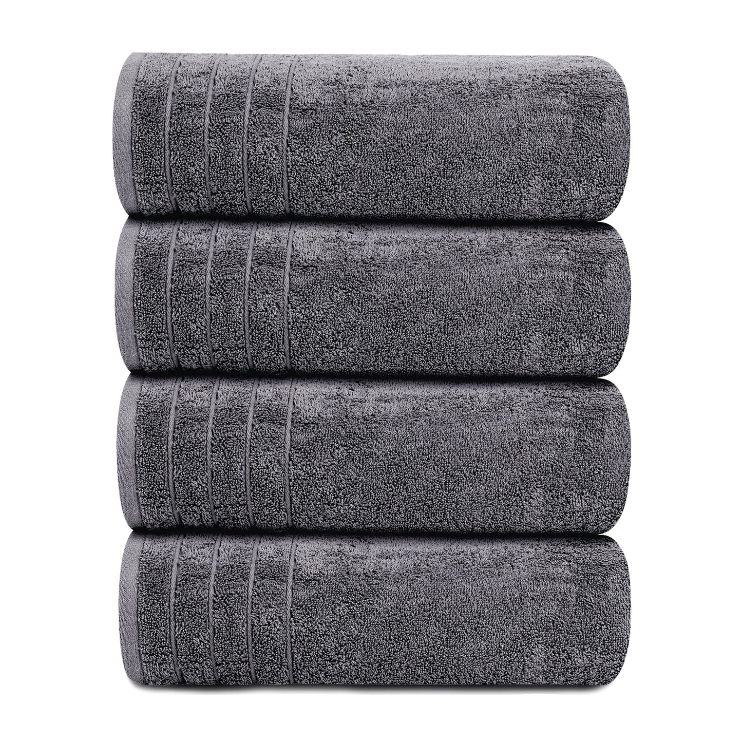 Tens Towels Pack of 4 Extra Large Bath Towels 30 x 60 Inches, 100% Cotton, Larger & Lighter, Quicker to Dry, Lighter Weight, Super Soft and Absorbent, Perfect Bathroom Towels