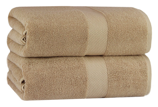 COTTON CRAFT Hotel Spa Luxury Bath Sheet - 2 Pack - Oversized Extra Large 40 x 80 - Heavyweight 700 GSM 2 Ply Ringspun Cotton - Soft Absorbent Everyday Use Home Bath Easy Care Towel Set - Linen