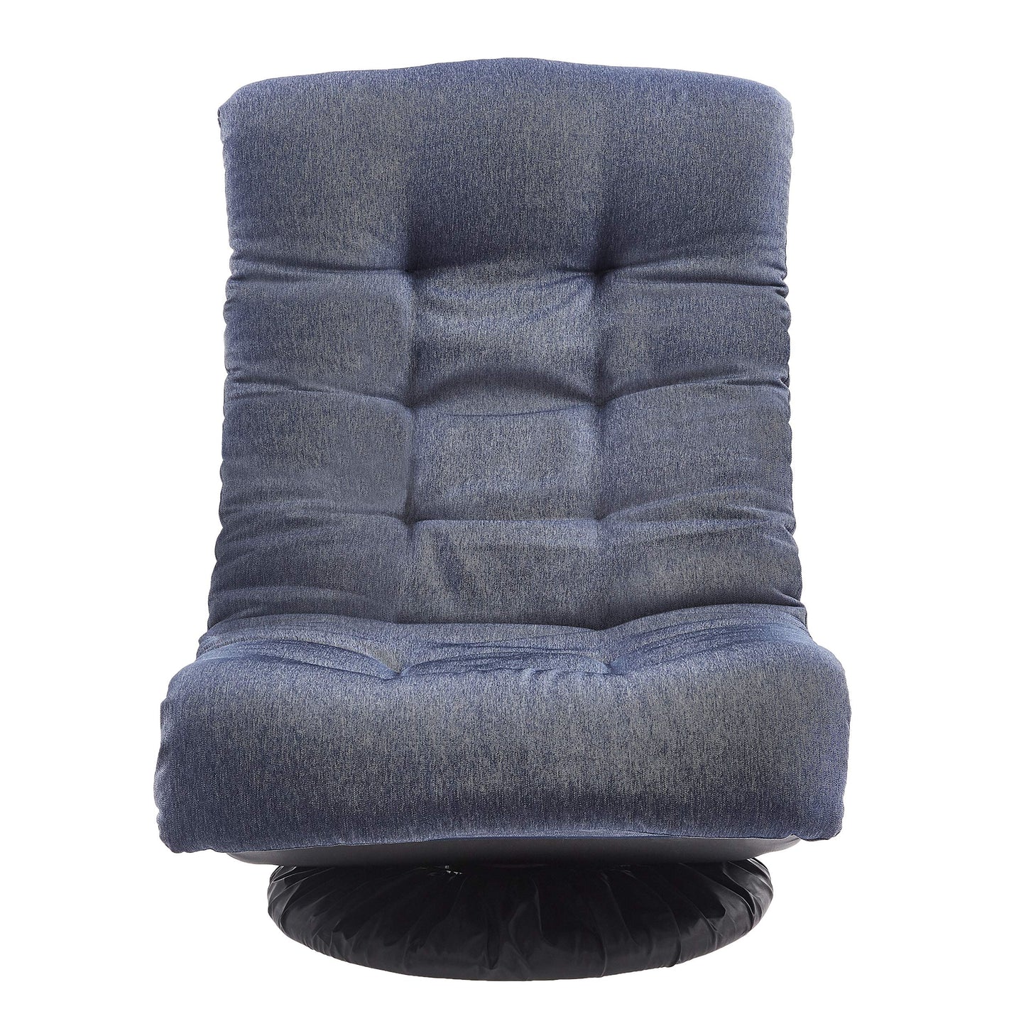 Amazon Basics Swivel Foam Lounge Chair - with Headrest, Adjustable, Denim, Blue, 26.3D x 23.5W x 13.7H in