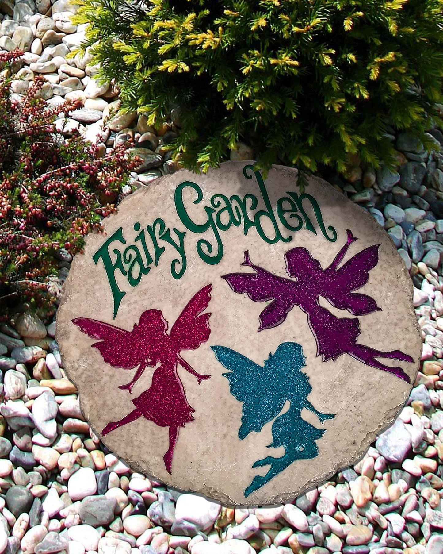 Spoontiques - Garden Décor - Beach Stepping Stone - Decorative Stone for Garden