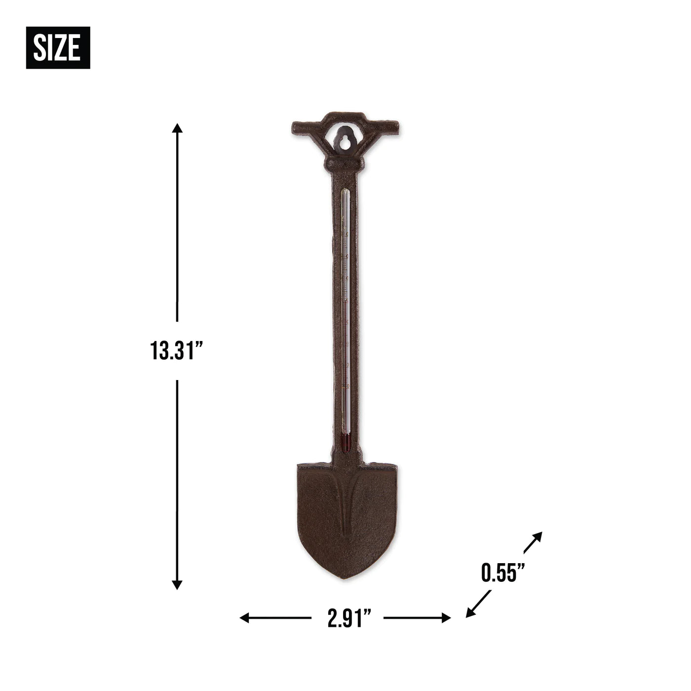 Garden Shovel Cast Iron Wall Thermometer