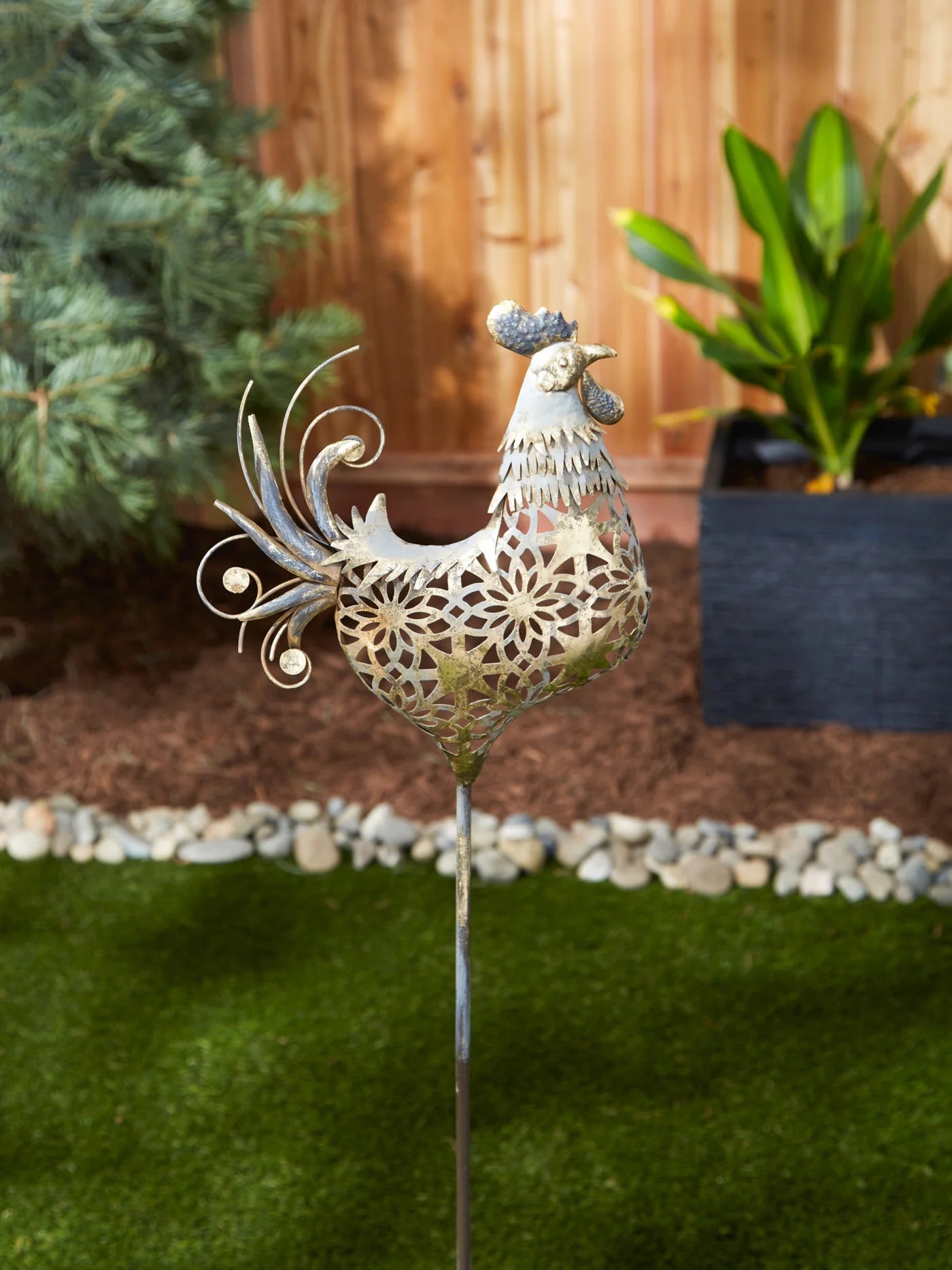 Rooster Garden Stake