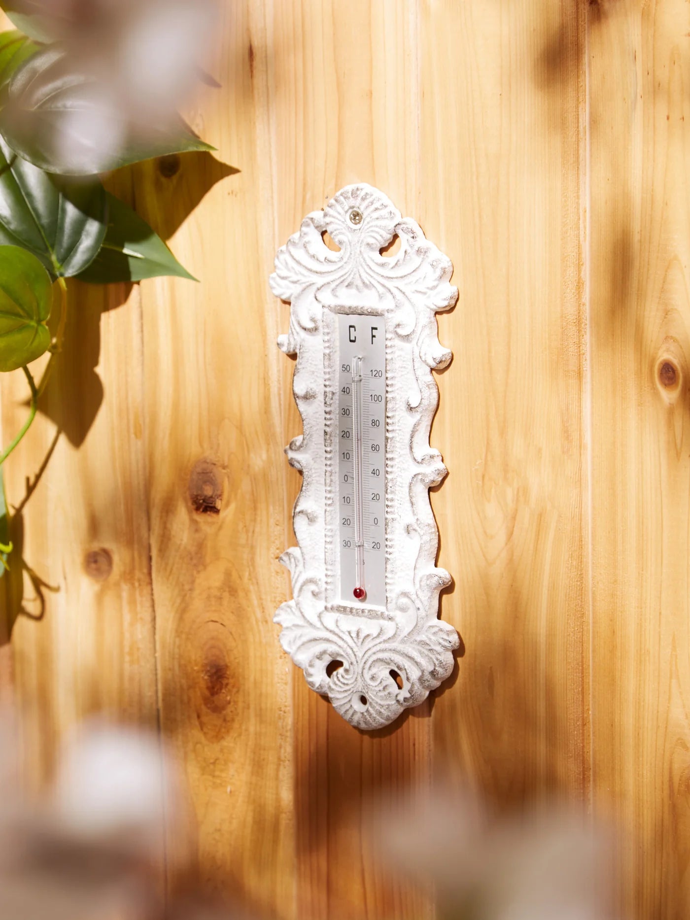 Ornate Cast Iron Wall Thermometer