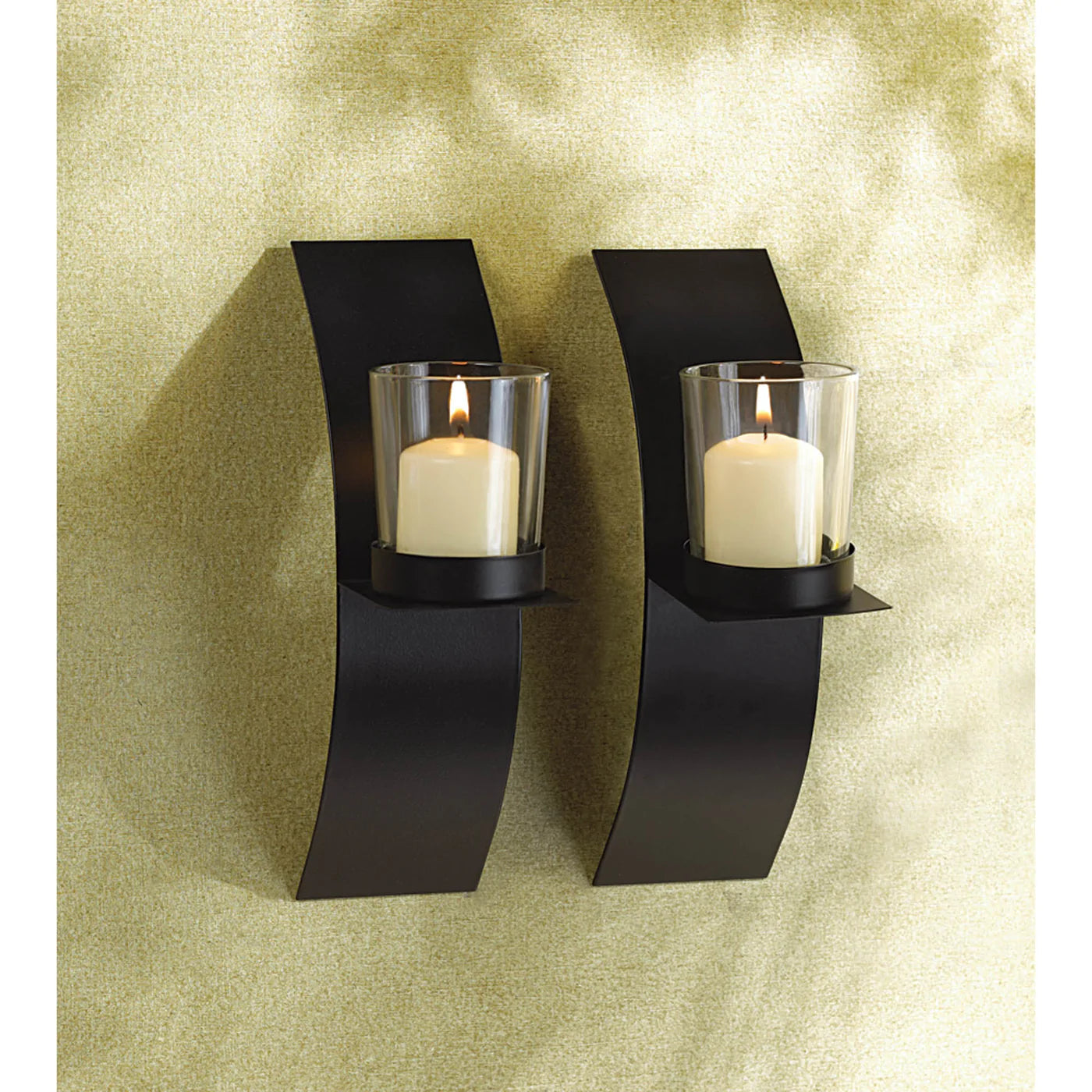 Mod Art Candle Sconce Duo