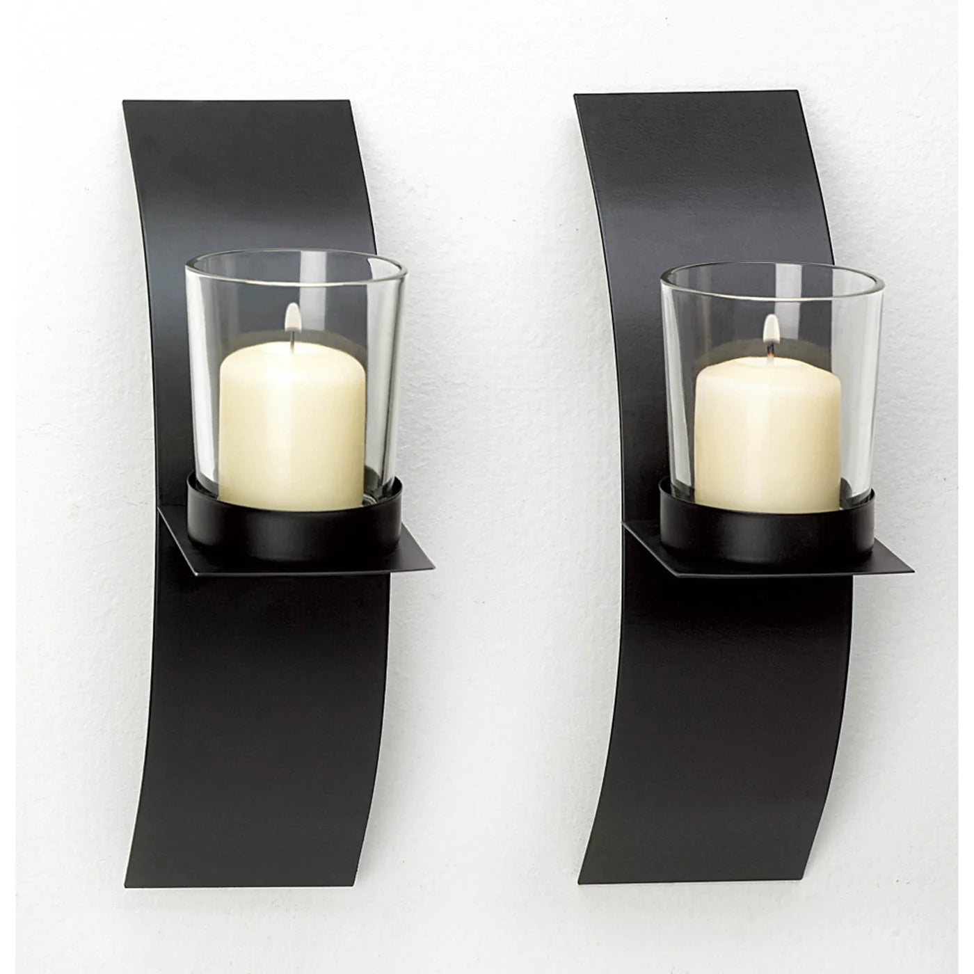 Mod Art Candle Sconce Duo
