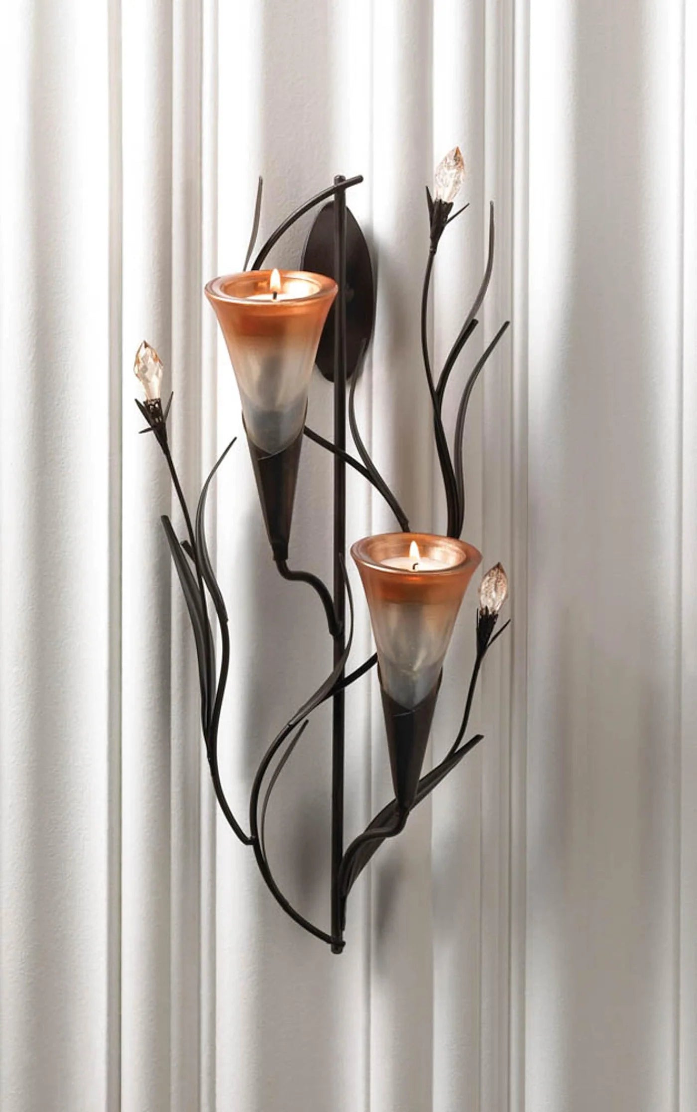 Dawn Lilies Candle Wall Sconce