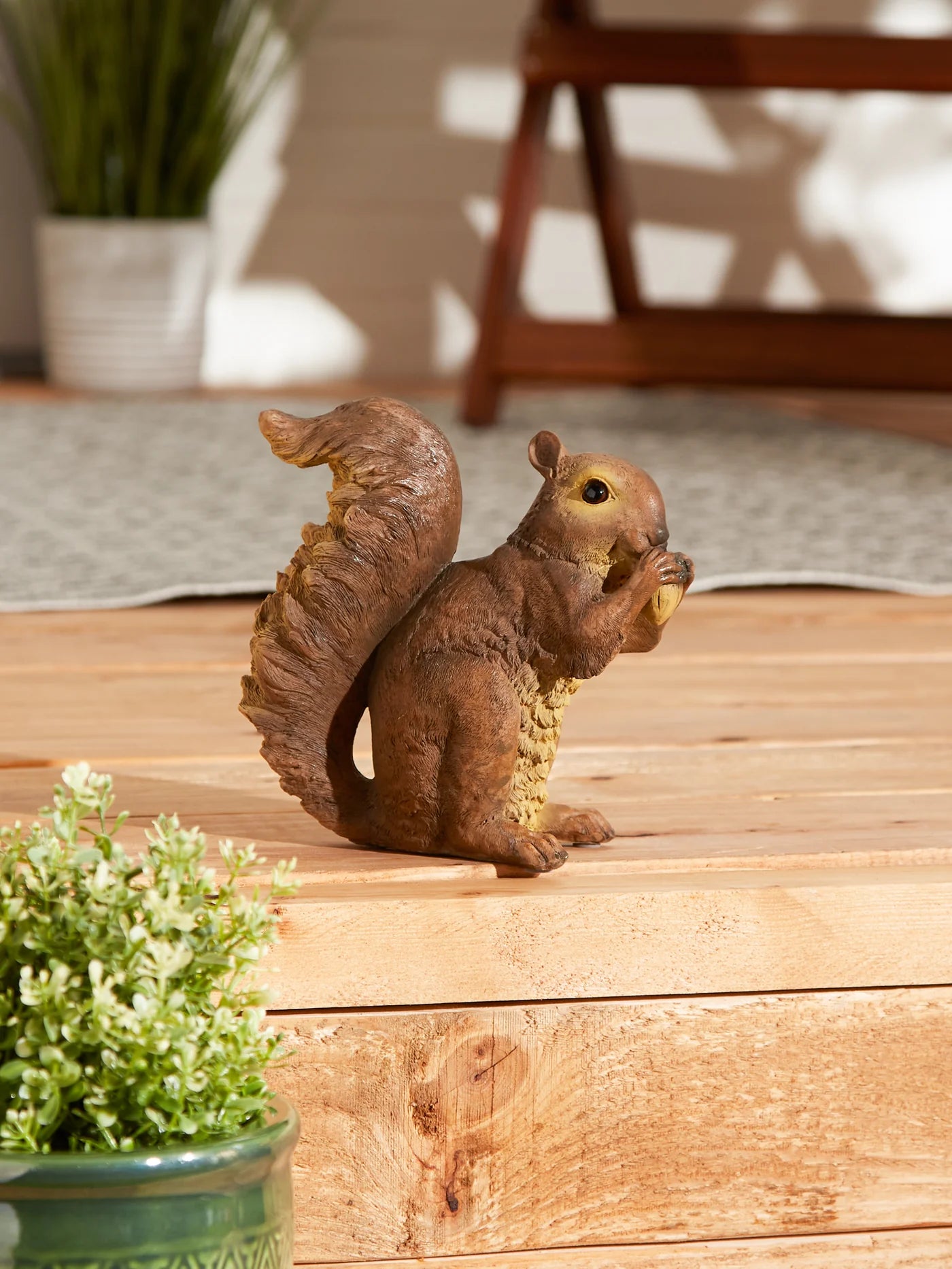 Nibbling Squirrel Garden Statue
