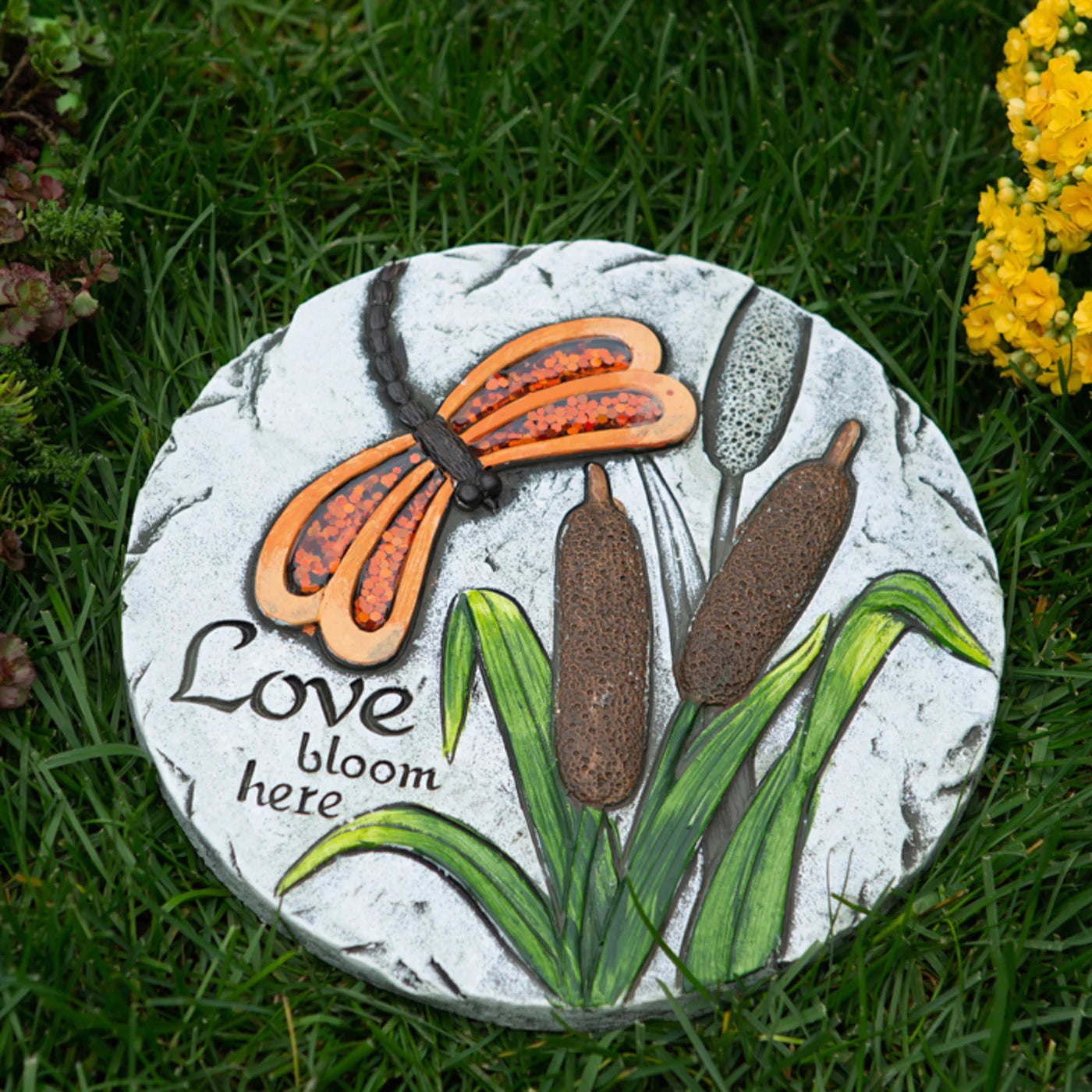 Love Bloom Here Stepping Stone