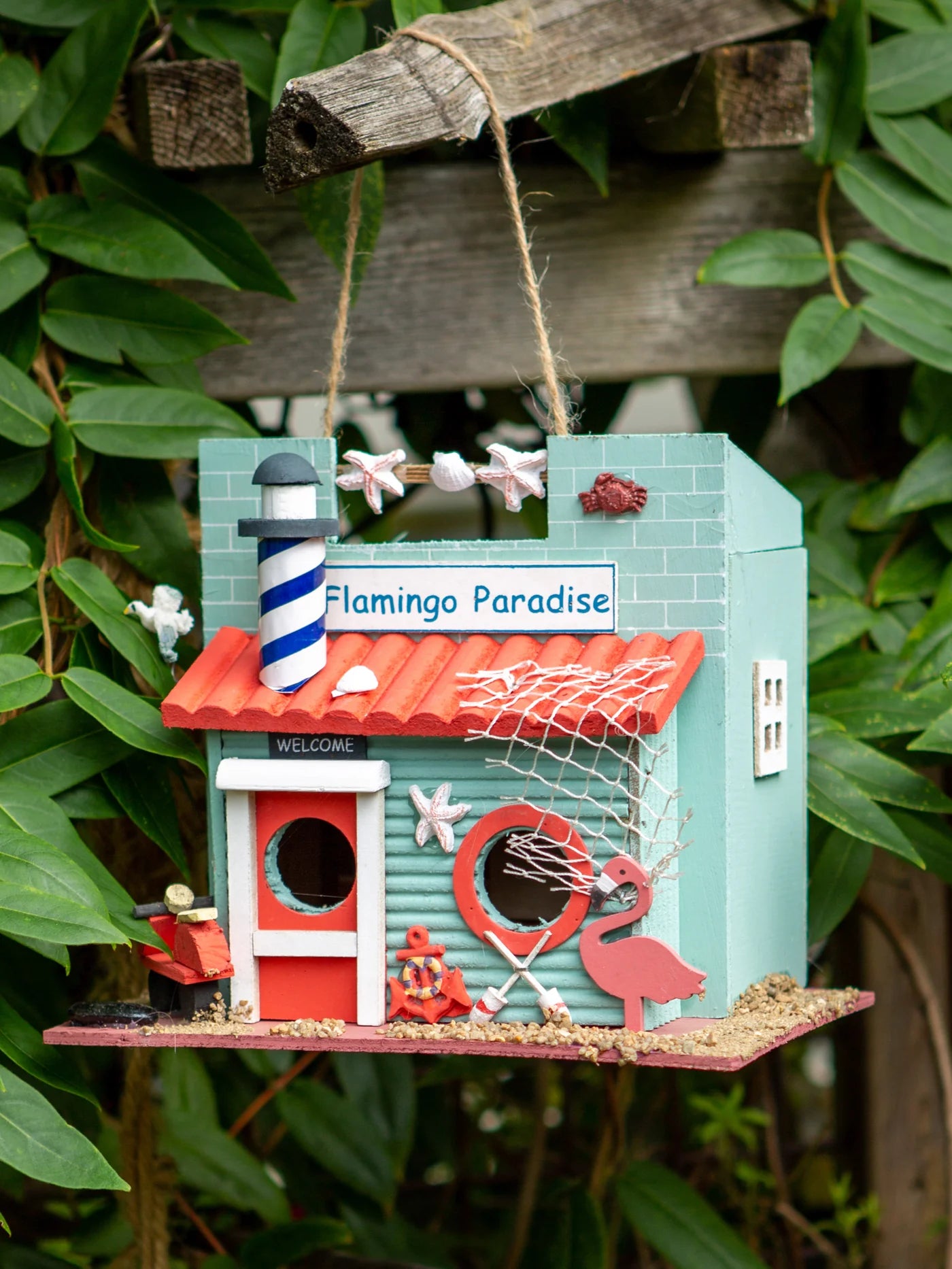 Flamingo Paradise Birdhouse