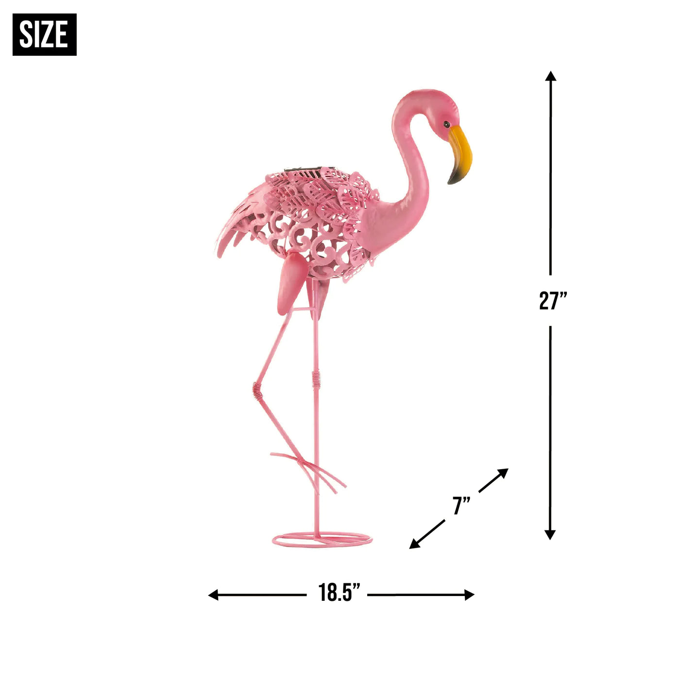 Leaning Solar Flamingo Statue ( Discontinued )