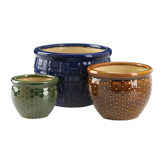 Designer Trio Ceramic Planter Set