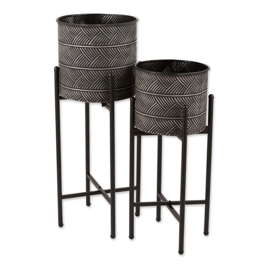 Deco Waves Bucket Plant Stand Set
