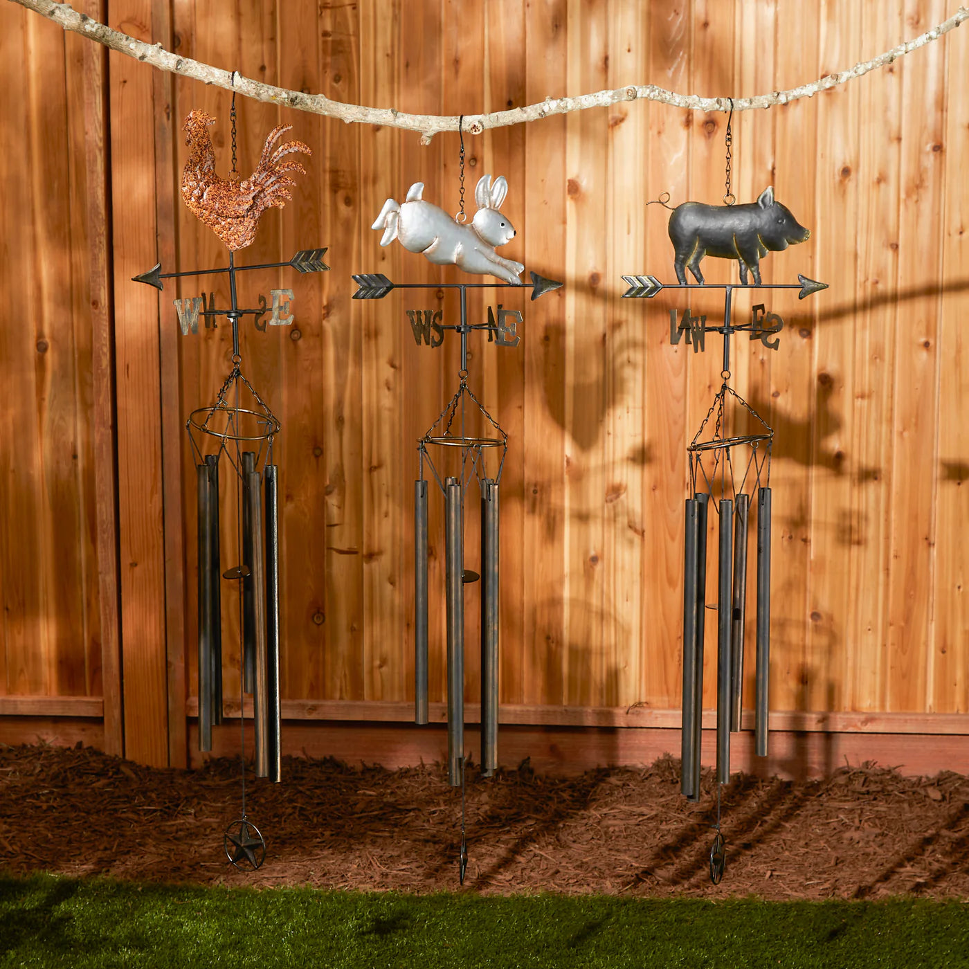 Weathervane Wind Chime - Patriotic Welcome Friends & Family