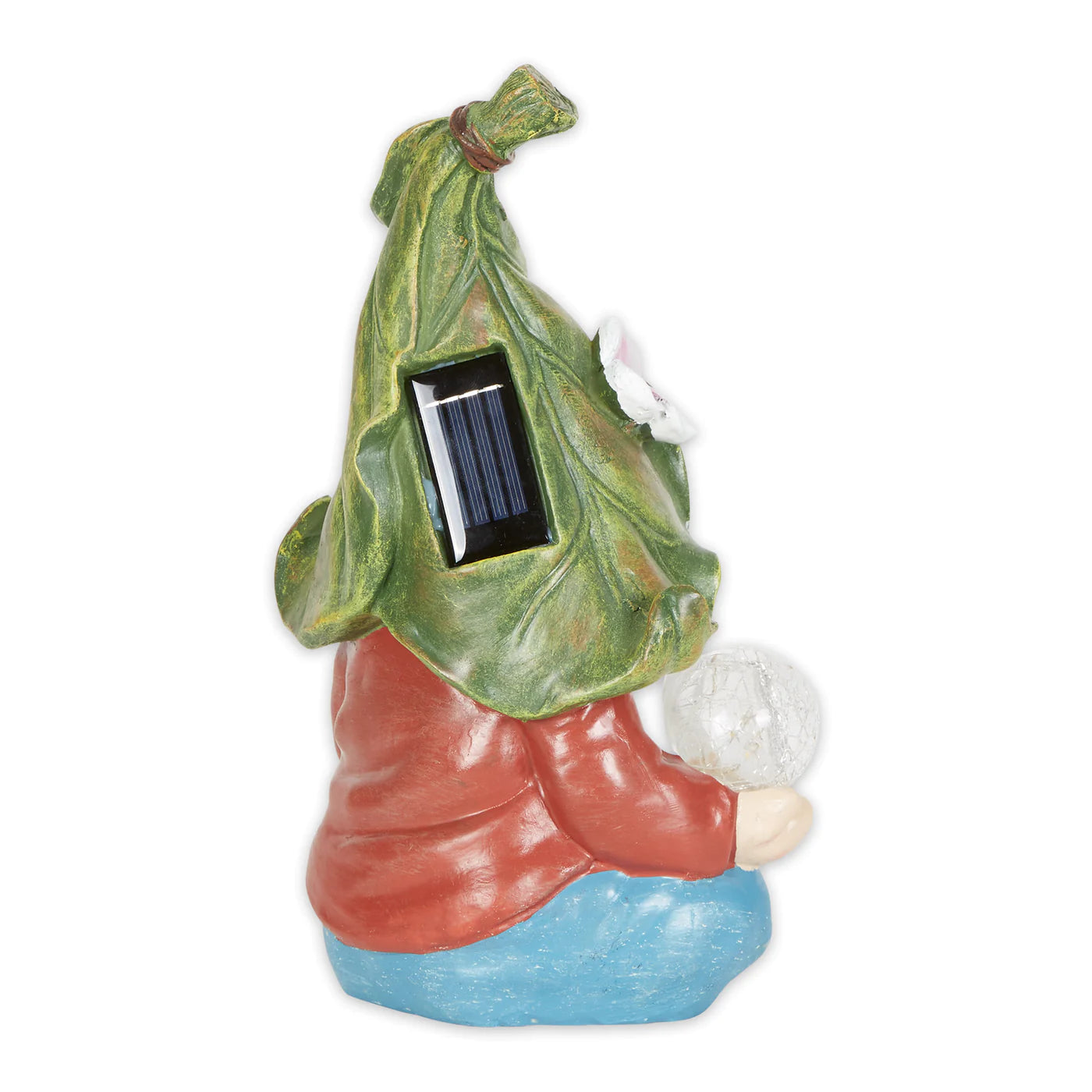 Gnome Meditating Solar Statue
